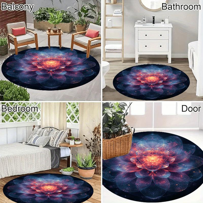Luxury  Mandala  Pattern Round Shape Floor Mats Kitchen Hallway Runner Rug Bedroom Living Room Soft Carpet Non-slip Area Rug