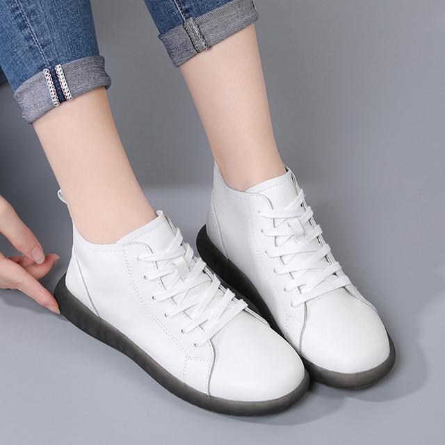 

Роскошная женская обувь Тренд Удобные женские кроссовки из натуральной кожи От известных s Осень Элегантная Повседневная Мода 39 белый