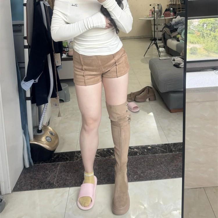 Petite Women’s Fold-Down Hidden Heel Over-the-Knee Boots – Myllard Autumn/Winter Thick-Soled Style