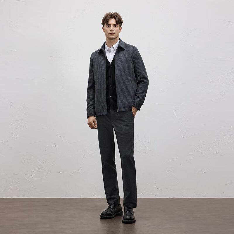 EMZ Men's Autumn/Winter Wool Blend Padded Jacket