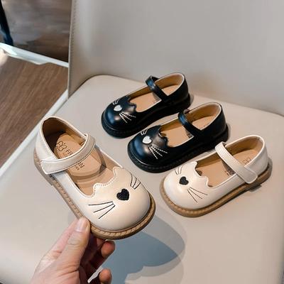 Chaussures Enfant Fille Chaussure de Princesse Chaussures en Cuir Dessin Animé Mignon Chaussures de Marche Enfant Semelle Souple Chaussure Mary Jane Chaussure Décontractée à Décolleté Bas