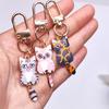 Cat Pendant Selling Cute Fun Cartoon Keyring Kitty Bicycle Car Motorcycle Keychain Metal Accessories Fashion Man Woman Gift