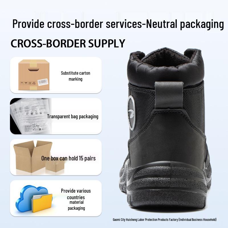 Men's Lightweight Steel Toe Water-Resistant Work Shoes - Anti-Smash, Anti-Puncture, Comfortable for Long Standing.