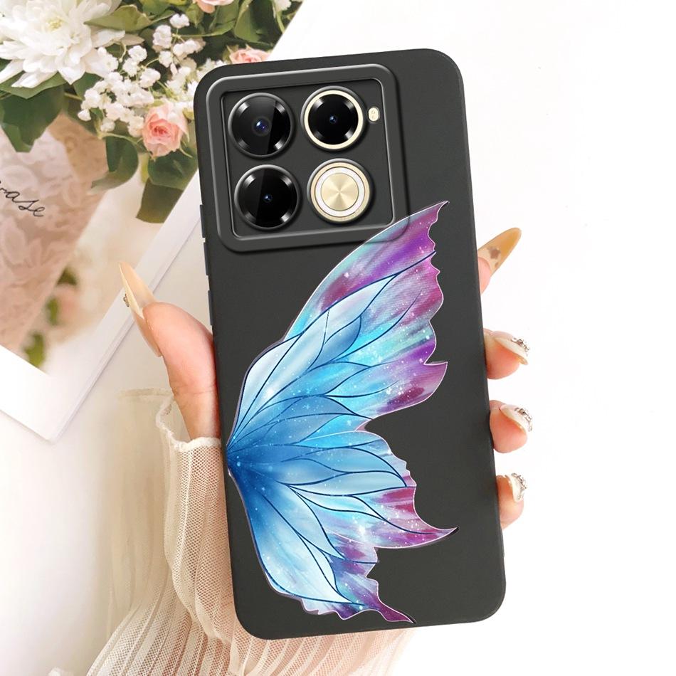 For Infinix Note 40 Pro 4G 5G / Note 40 Pro+ / Note40 X6853 Cute Cat Flower Cartoon Phone Case Soft Silicone Cover Bumpers