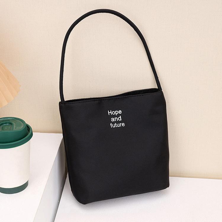 Nylon Letter Bag For Women With Zipper Closure For Daily Use