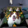 Dog Printed Bedding Set 2/3PCS Duvet Cover & Pillowcase Doona Quilt Cover