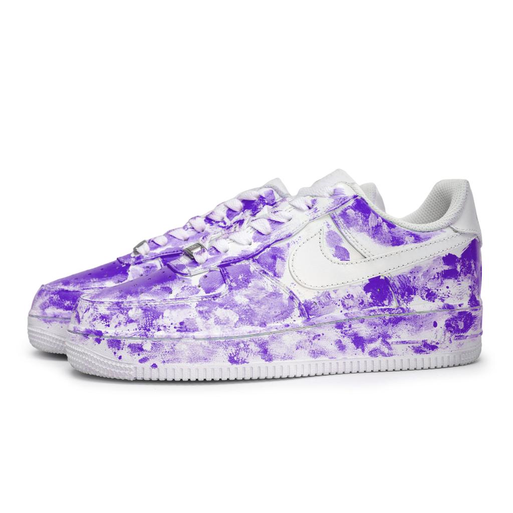 Nike Air Force 1 Sky Halo Iridescent Slip Resistant Low top Skateboard Shoes Unisex White Purple CW2288-111(Team80SBOX)