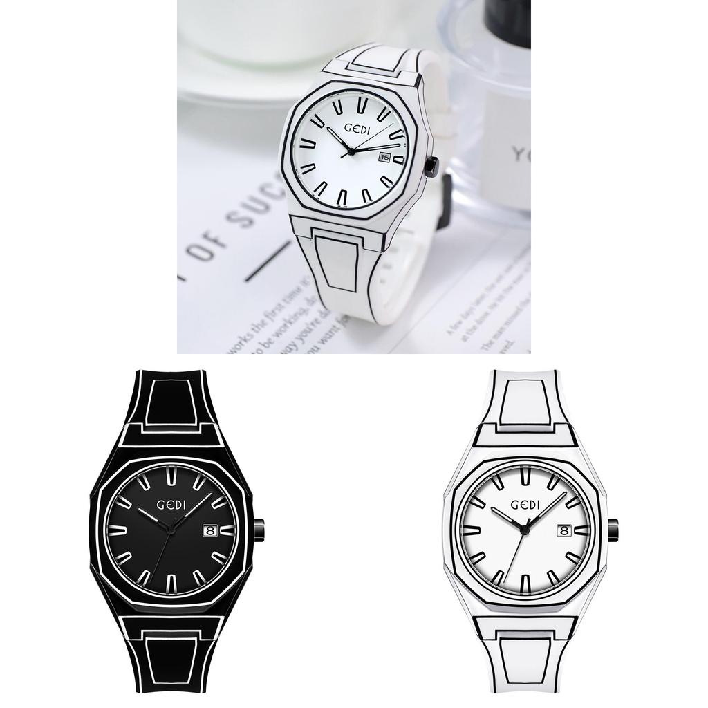 Minimalist Anime Style Student Watch With Luminous Dial And Date For Men And Women