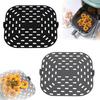 Airfryer-insats silikon bakplatta fyrkantig värmebeständig airfryer-tillbehör ersättning frityrkorg non-stick airfryer grillpanna