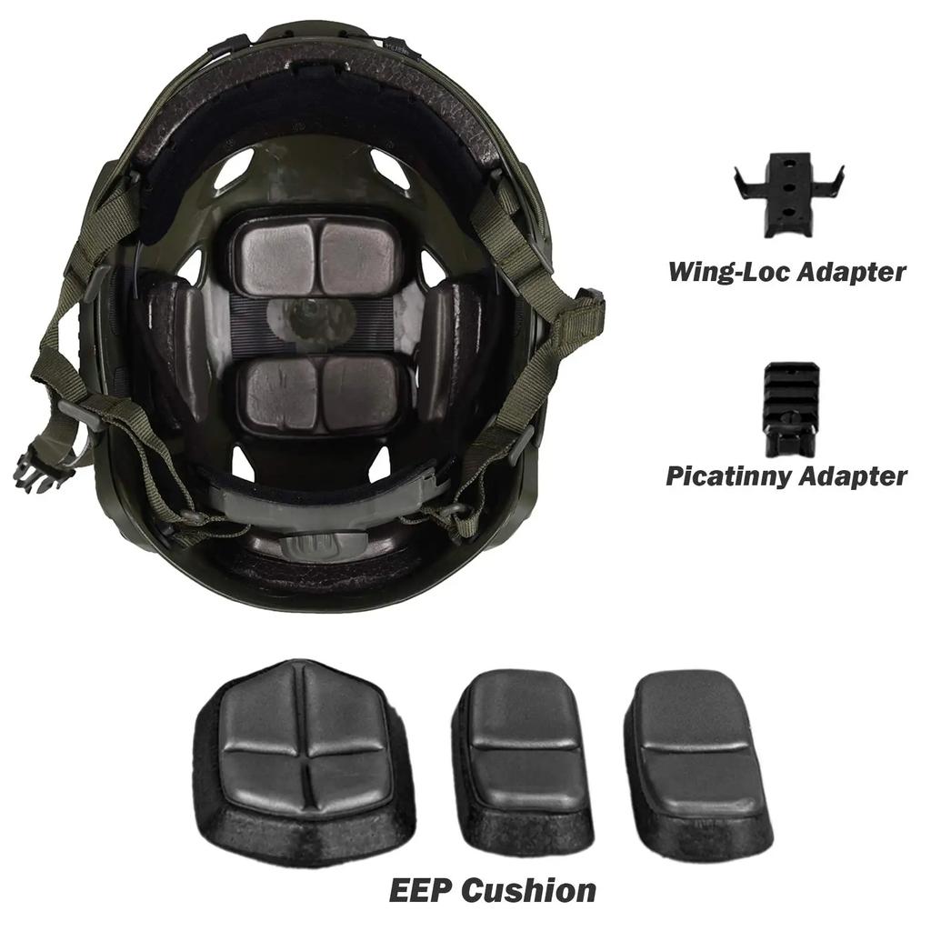 FAST Tactical Riot Helmet ABS 4-Point Suspension Adjustable Head Circumference for Military CS Airsoft Outdoor Protection