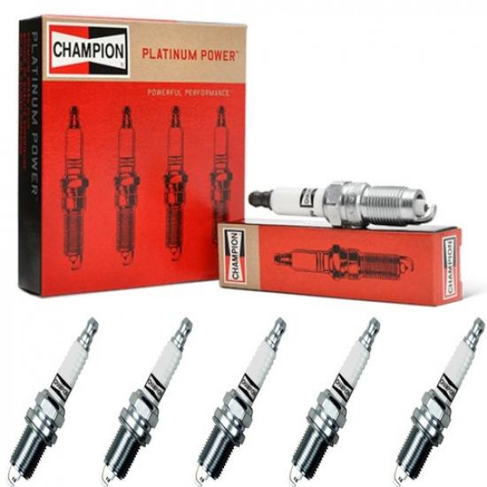 5 Pack Champion Platinum Spark Plugs Set for HUMMER H3 2006 L5-3.5L