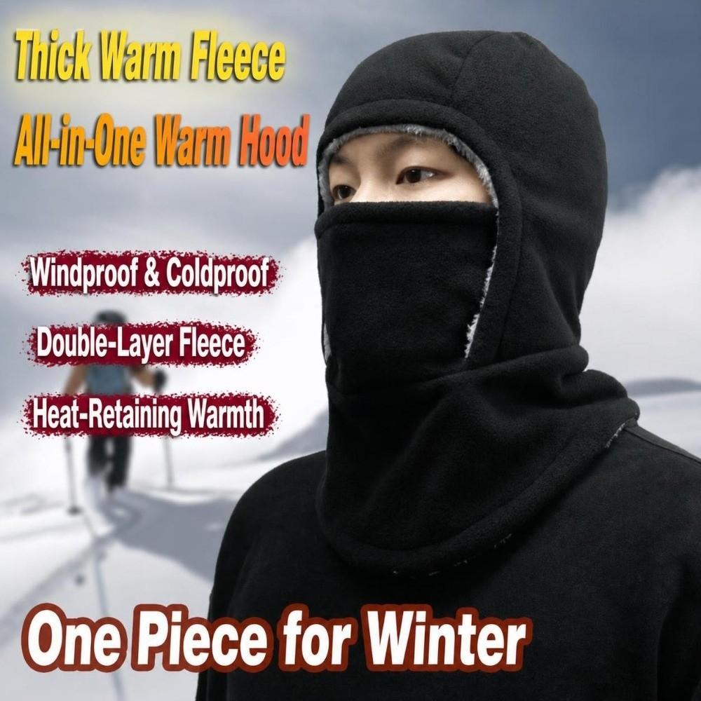 Windproof Cycling Scarf Mask Coldproof Knitted Hooded Cap Neck Warmer Beanies Winter Sports