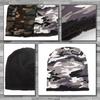 LEX STANDARD Camouflage Knit Cap with Fleece Lining for Warmth Men's Fall/Winter (CH027, Gray)