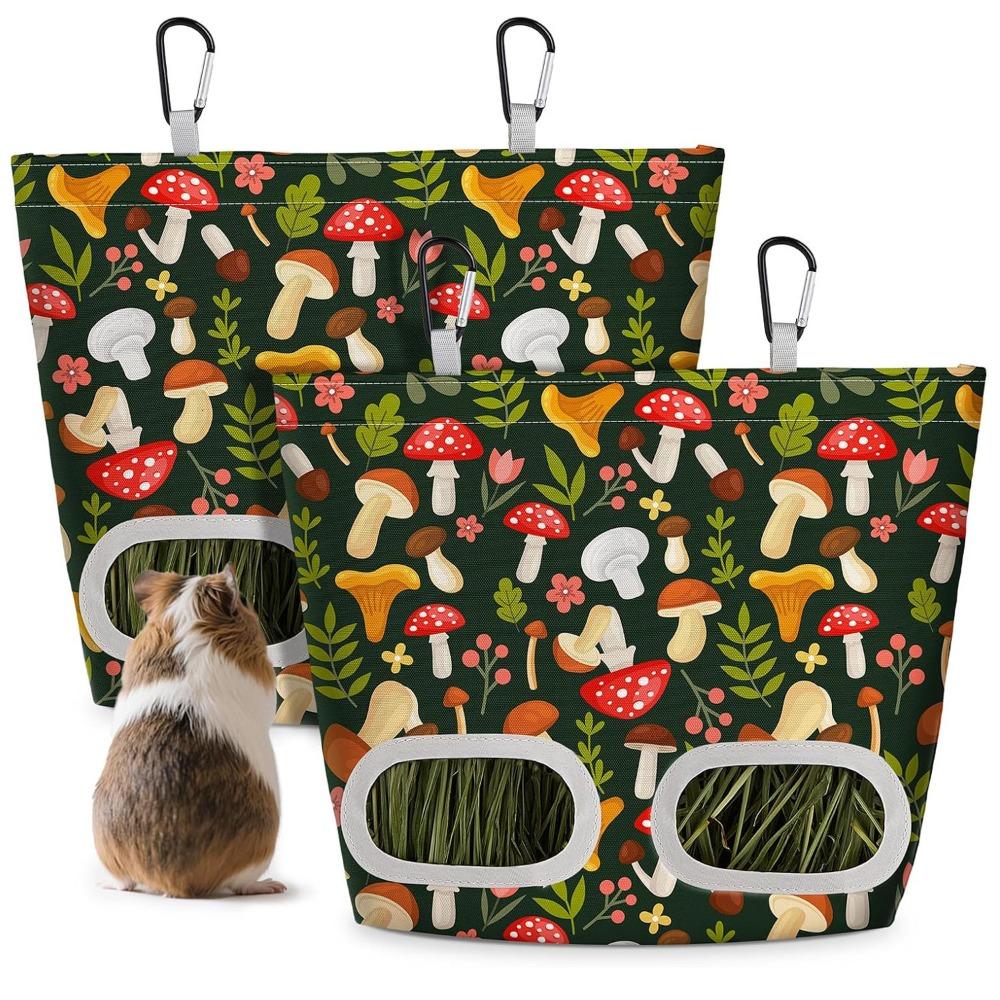 

Dual Opening Guinea Pig Hay Feeder Hanging Hay Management Rabbits Hay Bag Easy Clean Chew-Proof Storage Dispenser Small Pets 1PC зелений