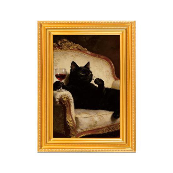 Funny Wooden Refrigerator Magnet Frame Retro Cute Black Cat Fridge Magnet with Photo Frame for Fridge Office Kitchen Locker Whiteboard 6