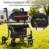 Walkers for Seniors, 8" Big Rubber Wheels All Road Rollator Walker with Seat, Foldable Height Adjustable Rolling Walker, Lightweight Aluminum Alloy