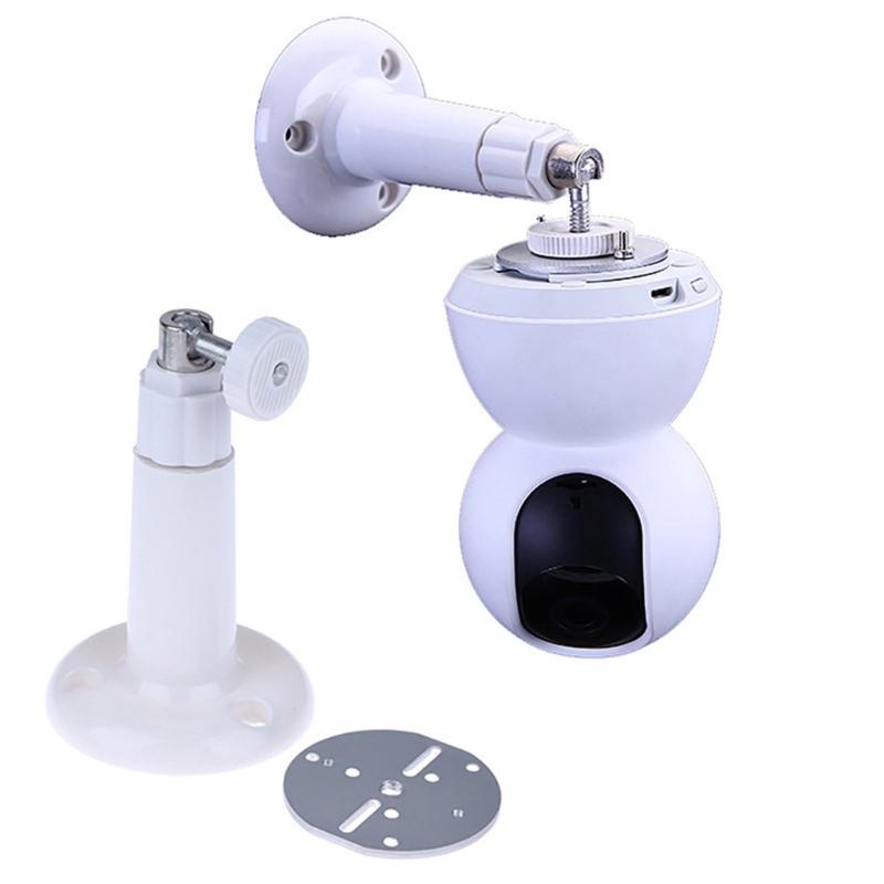 Adjustable Wall Mount Brackets for Indoor Cameras Allowing Multiple Direction Rotation and Tilt for Viewing Coverage