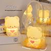 Creative Heart Bear Night Light - Cute Bedroom Lamp & Pinchable Luminous Toy, Perfect Qixi Gift for Girlfriend