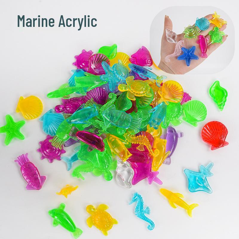 Glow-in-the-Dark Luminous Ocean Gem Excavation Toy Set