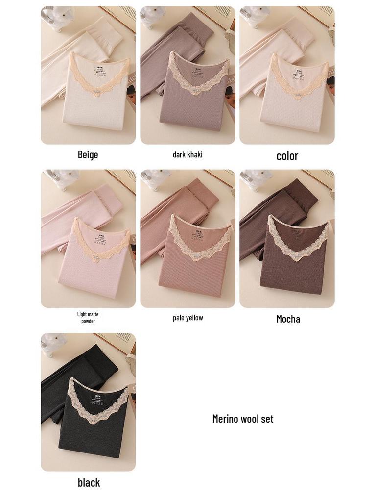 2025 Women's Seamless V-neck Body Shaping Thermal Underwear Set for Autumn/Winter