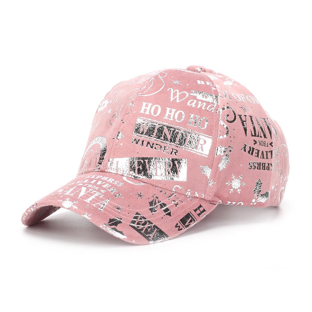 

Светоотражающая рождественская бейсболка – Унисекс осенне-зимняя уличная модная шляпа One Size розовый