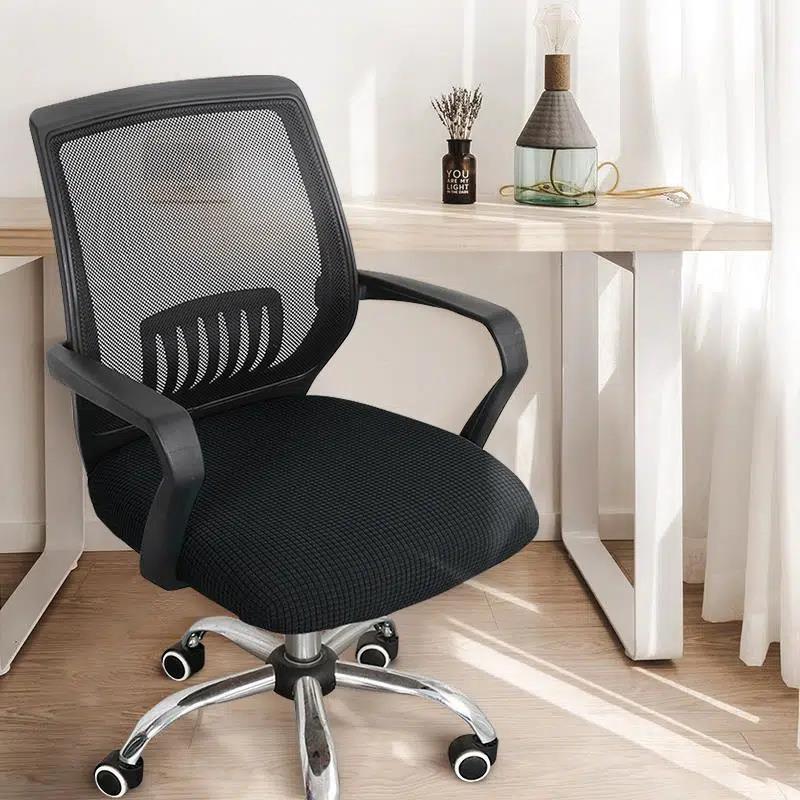

Office Chair Coverthickened Simple Elastic Solid Seat Cover Stool Cover Fabric General Computer Swivel Chair Cover Home Textile чёрный