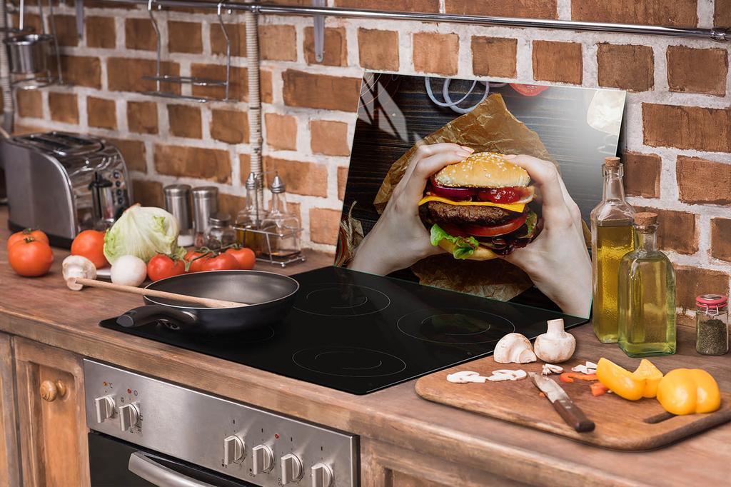 SZKLANA PŁYTA OCHRONNA NA KUCHENKĘ 70x52 HAMBURGER