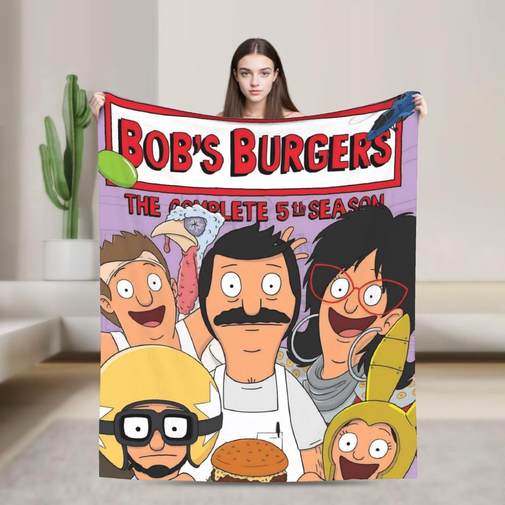 B-Bob Burgers Thanksgiving  Blanket Multiple Sizes Super Soft and Warm  Throw Blankets for Sofa Couch and Bed