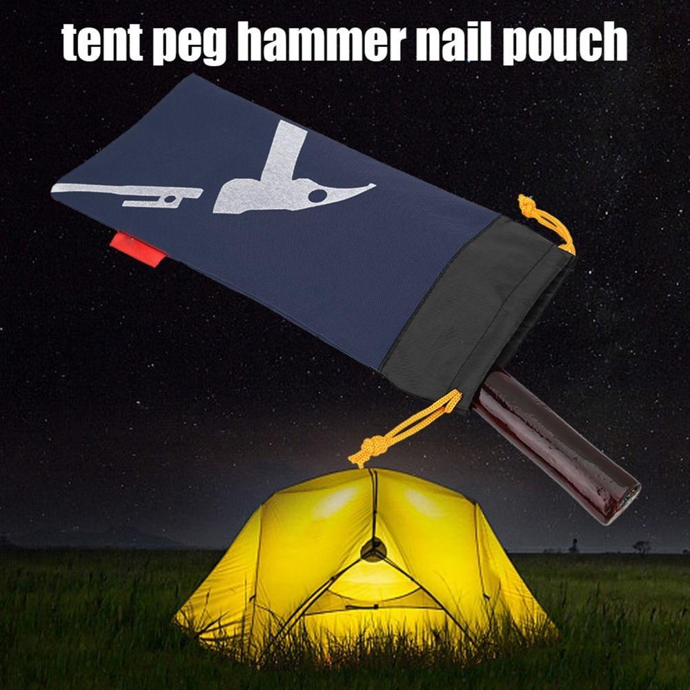 

3 Pcs Oxford Cloth Hammer Nail Pouch 35.5cm Stake Storage Bag Durable Tent Pile Bag Outdoor синій