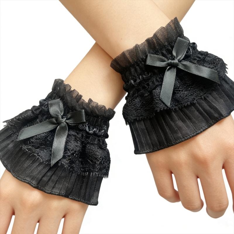 Elegant Lace Bowknot Arm Sleeves For Nails Photography Styling Fashionable Cuffs Sleeves Armwear Cosplay Accessories