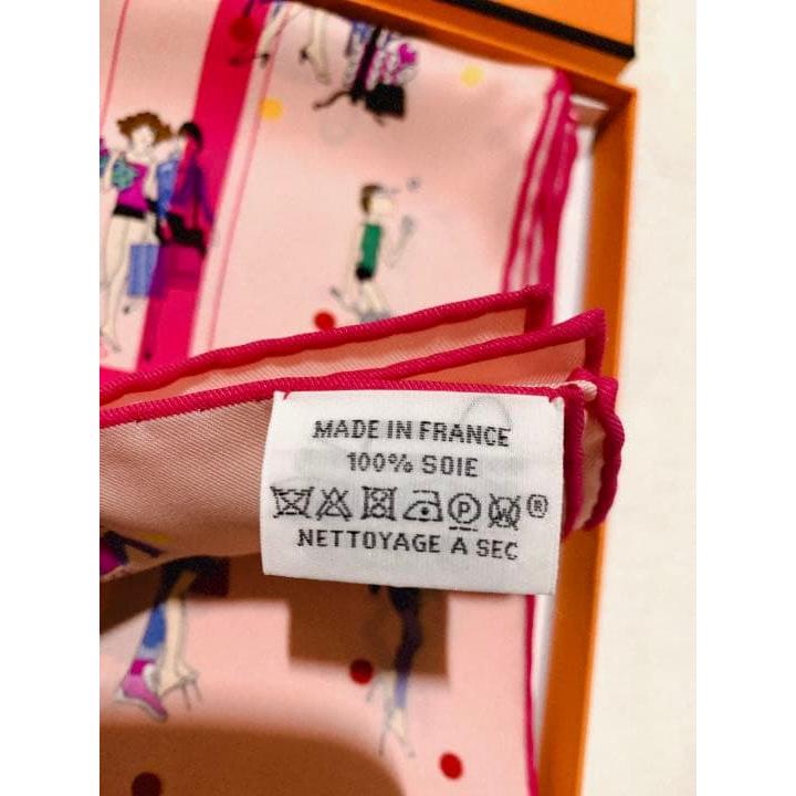 Used HERMES Carre 70 Ex-Libris Parisienne Hermes Scarf Pink