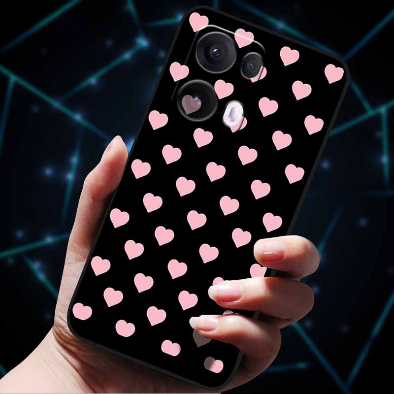 3D Flowers Emboss Fundas For OPPO Reno 13 Reno13 Pro 13F 5G Case Soft Silicone Phone Case for OPPO Reno13 Pro Back Cover Coque