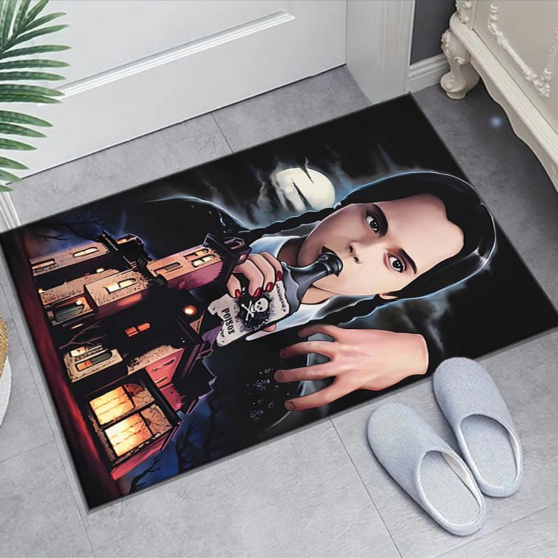 1pc Wednesday (2) Design Area Rug - Non-Slip, Soft & Cozy Floor Mat for Living Room, Bedroom, Office - Indoor/Outdoor Decorative Carpet