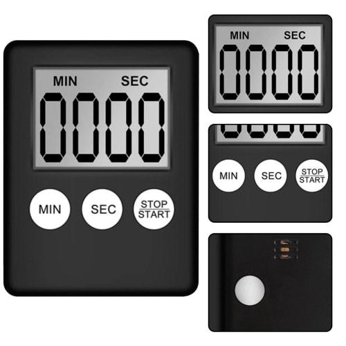 Digital Countdown Kitchen Timer, Magnetic Countdown Timer with Memory Function, Kitchen Timer with Large LCD Display, Multi-Function Electronic Timer