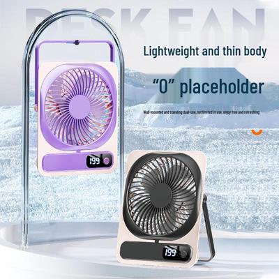 Ultra-Thin Rechargeable Wall-Mounted & Handheld Desktop Mini Fan with High Wind Power and Silent Operation