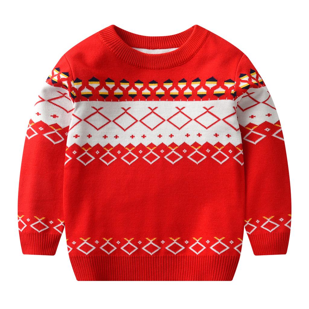 Dziecięcy sweter świąteczny Jesień Zima Dziewczęcy sweter pulowerowy Chłopięcy sweter świąteczny z kreskówek