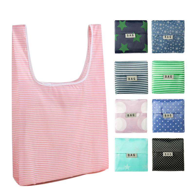 Korean Foldable Eco-Friendly Floral Shopping Bag – Large Capacity, Portable, Square Design
