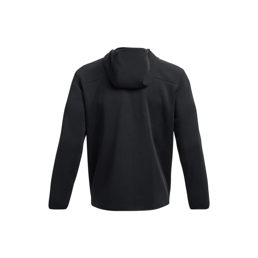 Under Armour Solid Color Casual Zip-Up Hoodie Jacket Men Jackets Black 1378824-001