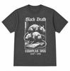 Schwarzer Tod Tour 1347 Vintage Mittelalterliche Pest Ratte Gotisches Shirt