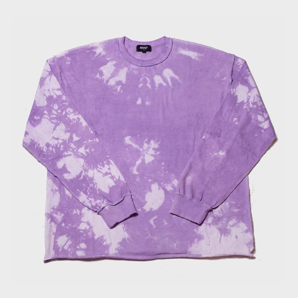 Худи с длинным рукавом Respect Tie-Dye, стирка (Выстиранный фиолетовый) L