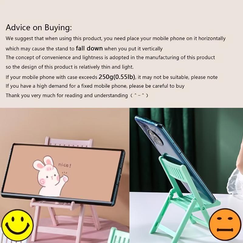Mini Beach Chair Shape Cell Phone Stand Foldable Universal Candy Color Mobile Phone Holder Multi Angle Cradle for Desk Tablet