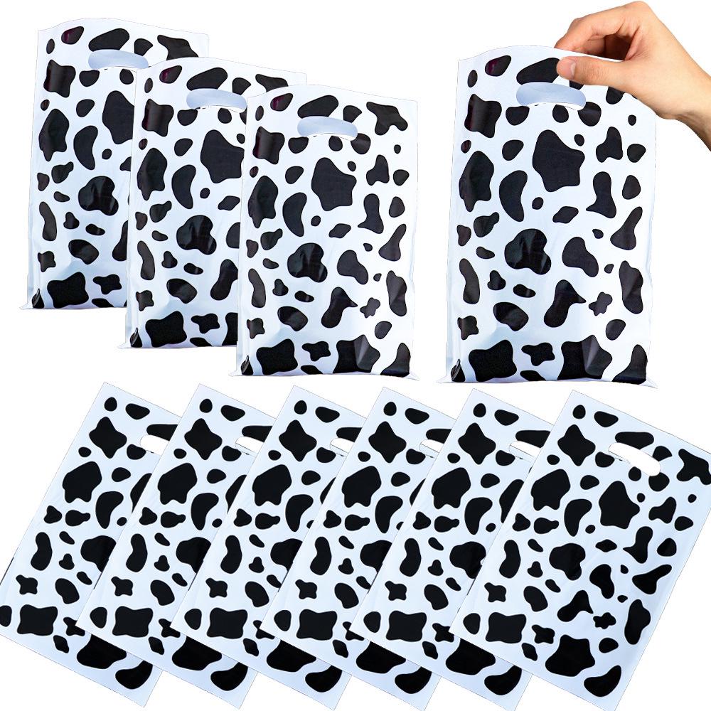 Cow Print Party Tableware Set: Plates, Napkins, Tablecloth for Farm Animal Baby Shower