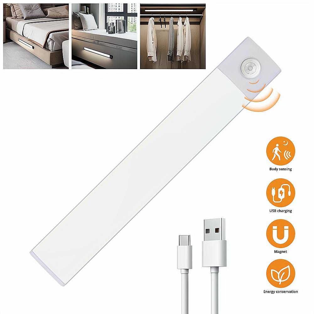 Night Light 3color In One Home Lamp Motion Sensor Wireless USB Under Cabinet Dormitory Wardrobe Closet Cupboard Indoor Lighting