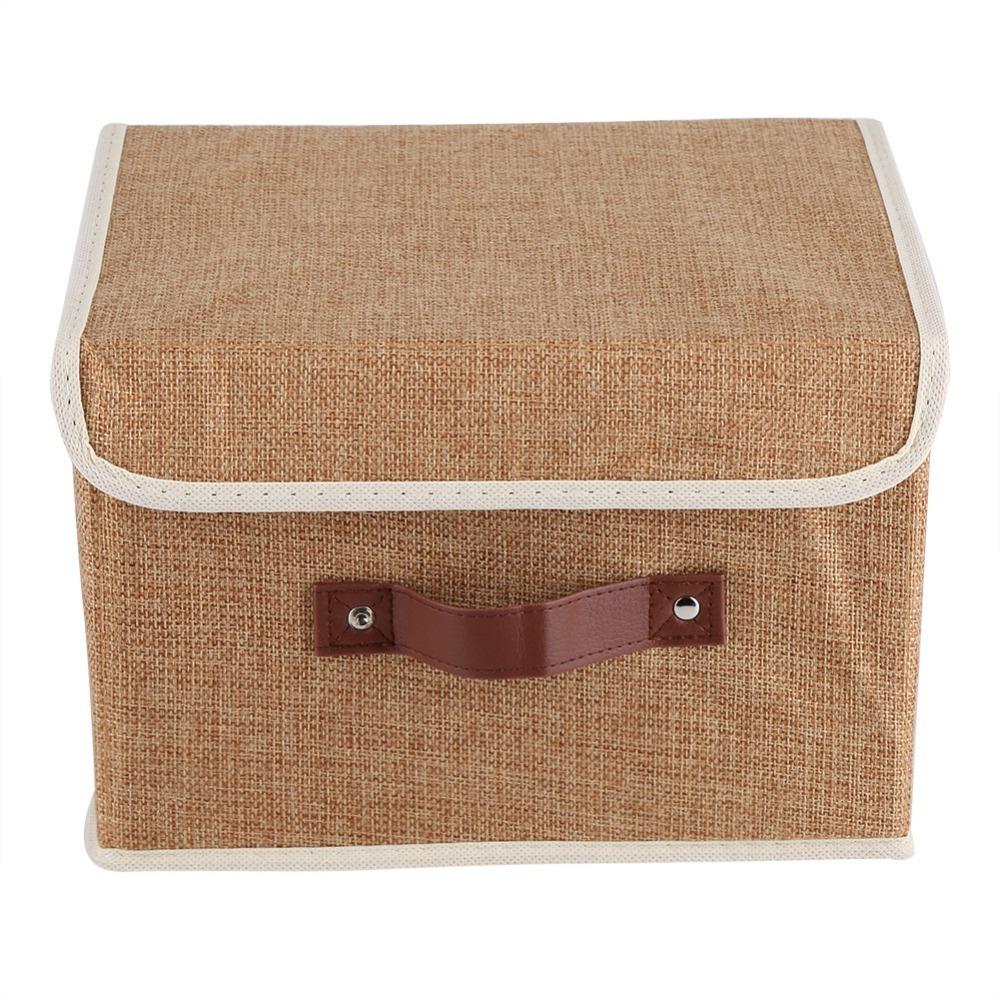 

Rectangular Shape Closet Organizer Cotton Linen Fabric Storage Organizer Laundry Closet