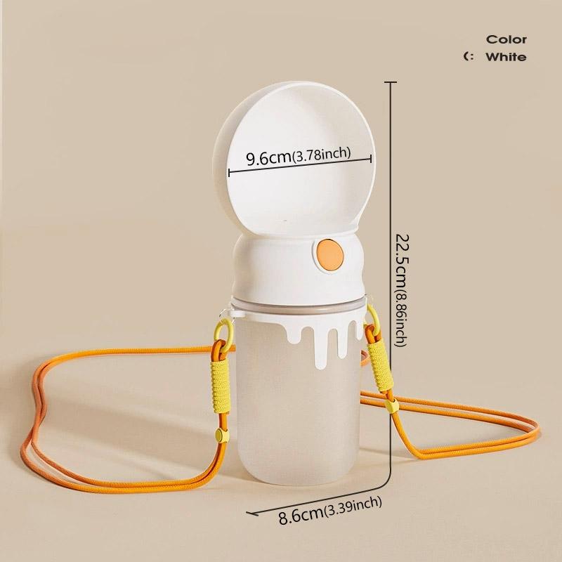 

320ML Pet Supplies Portable Dog Water Cup Leak Proof Bottle Animal Travel OutdoorCup Strip Puppy Water Container Cat Feeder Bowl белый