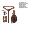 Renaissance Belt with Potion Bottles Adjustable Faux Leather Waist Bag Halloween Viking Costume Accessory