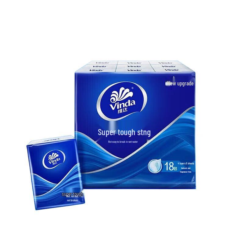 Vinda 4-Ply Super Tough Pocket Tissues, 18 Packs