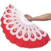 32.5cm Chinese Short Bellydance Fan Plastic Stick Hand Dye Adults Fan High Quality Dance Fan