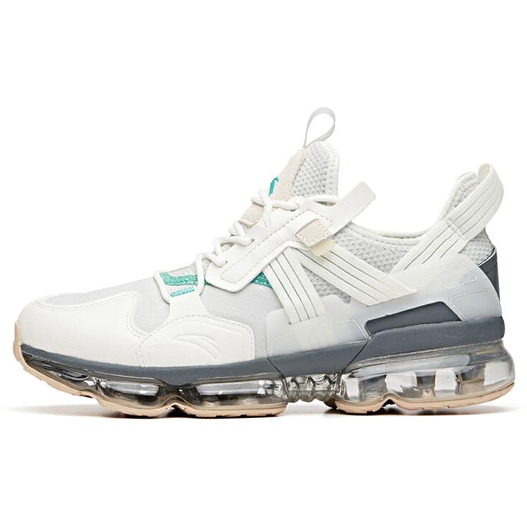 

Anta Cushioning Abrasion Resistant Coverage Support Rebound Low top Running Shoes Men s White Gray 912035556-13 44.5