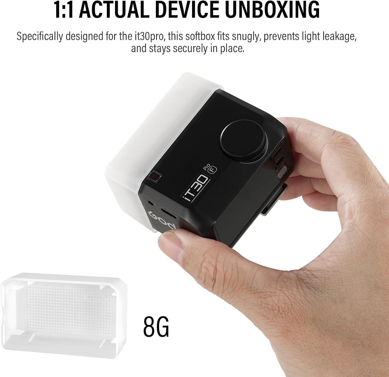 

Soonpho Flash Diffuser for Godox IT30 PRO Mini TTL Flash IT30Pro Diffuser IT 30 Pro Diffuser for Godox IT30 PRO C/N/S/F/O/P it30 sftbox